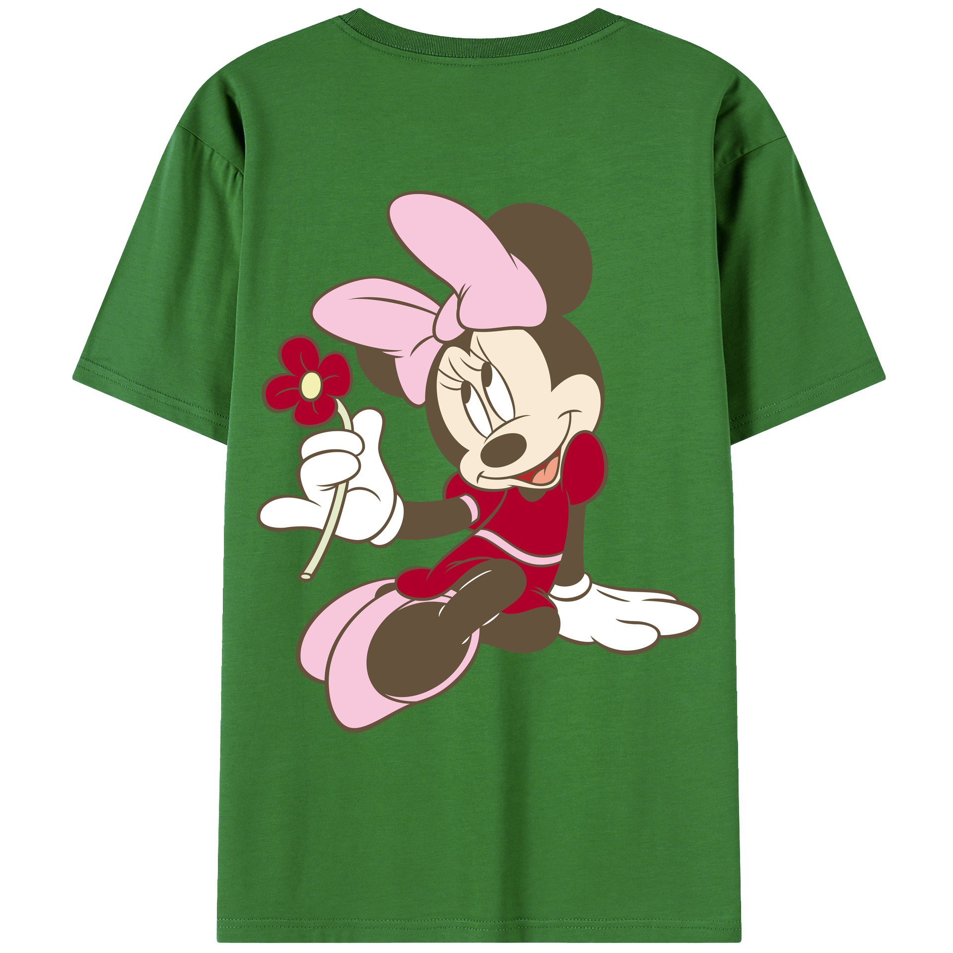 （画像用） ミッキーマウス Mickey Mouse レディース半袖Tシャツ(バックプリント)